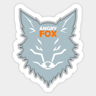 angry fox graphic tshirt design by ironpalette Sticker